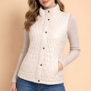 TALBOTS Ivory Puffer Vest